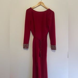 Long sleeve red dress